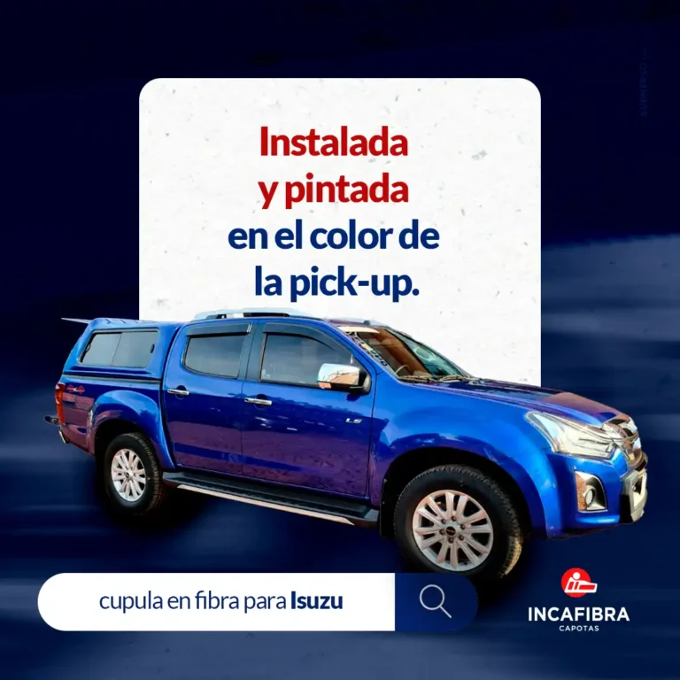 Capota de fibra para Isuzu